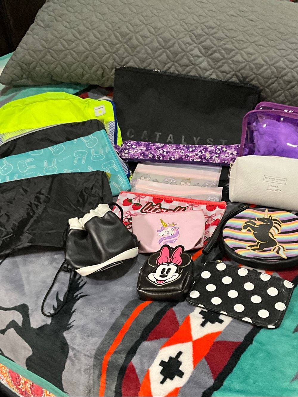 Bundle of Multi-Pack Travel & Cosmetic Pouches